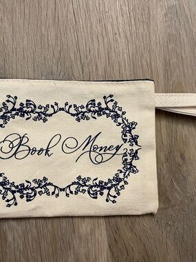 NWOT Book Money Wristlet Pouch